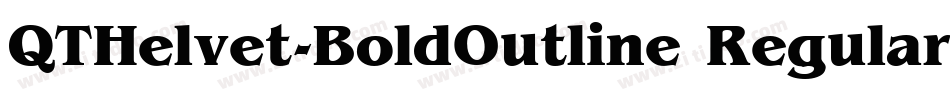 QTHelvet-BoldOutline Regular字体转换